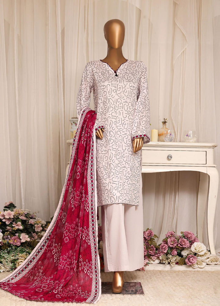 HZ Textiles RTW Printed Lawn 3 Piece Suit HZ26PPL LPT-3P-2611 - Casual Collection