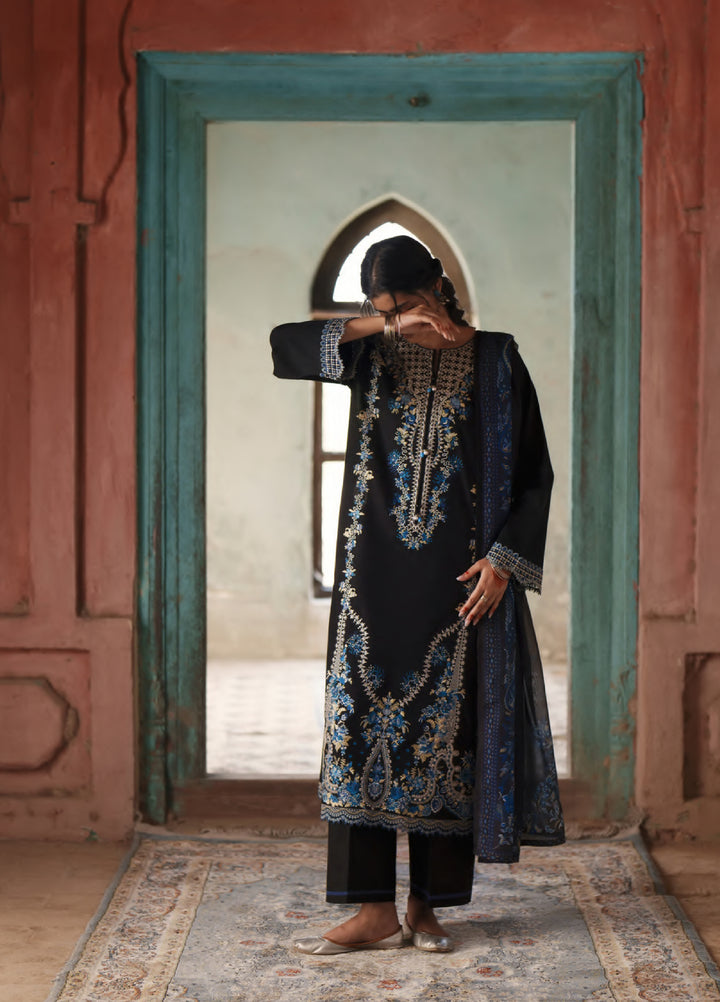 Before Sunset by Casual Lite RTW Embroidered Cotton Lawn 3 Piece Suit CL26PBS Midnight Royalty - Casual Collection