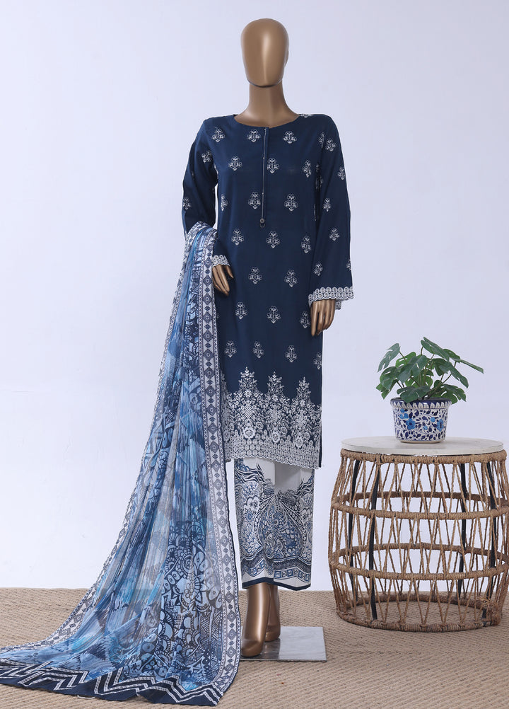 HZ Textiles RTW Embroidered Cross Hatch 3 Piece Suit HZ26PCL Sbe-3P-081 - Casual Collection