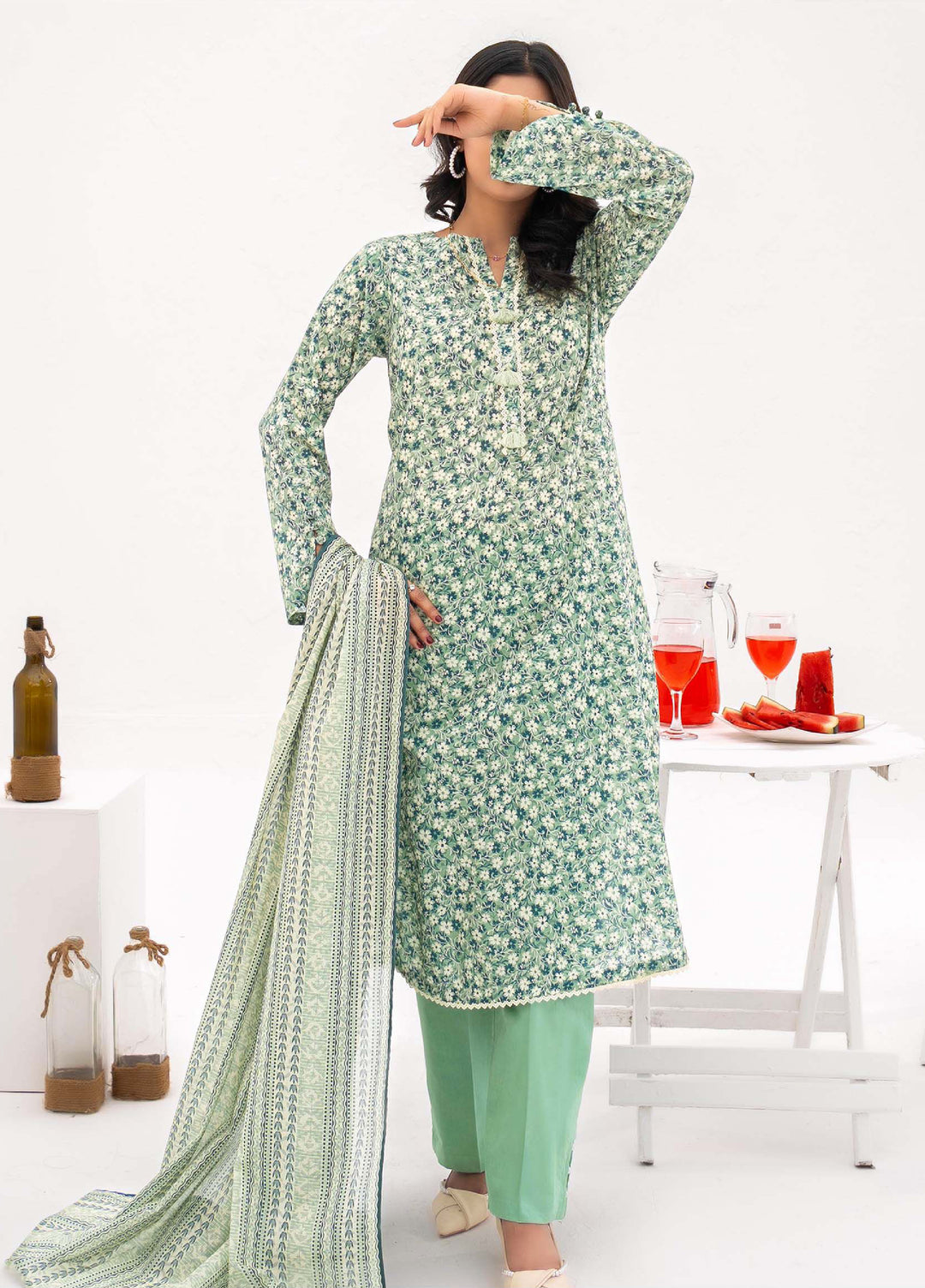 Narmin by Narkin's Unstitched Printed Lawn 3 Piece Suit NN26ULC NUSLW-3111 - Casual Collection