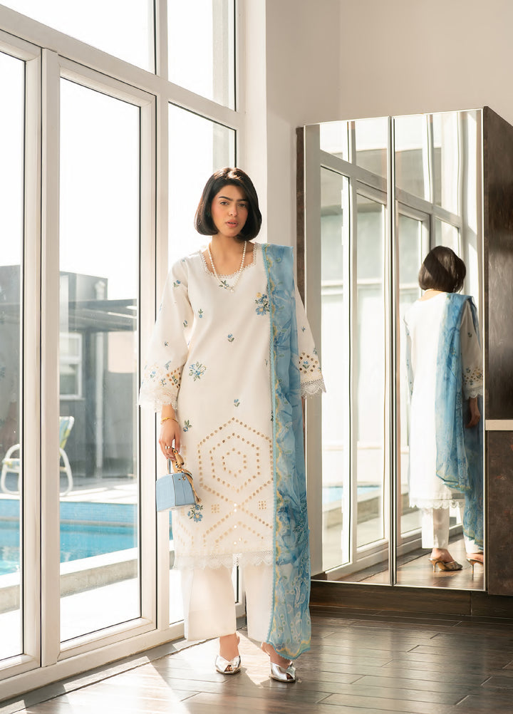 Ekiya by Rashid Textiles Unstitched Embroidered Lawn 3 Piece Suit RT26ULE 3764 - Casual Collection