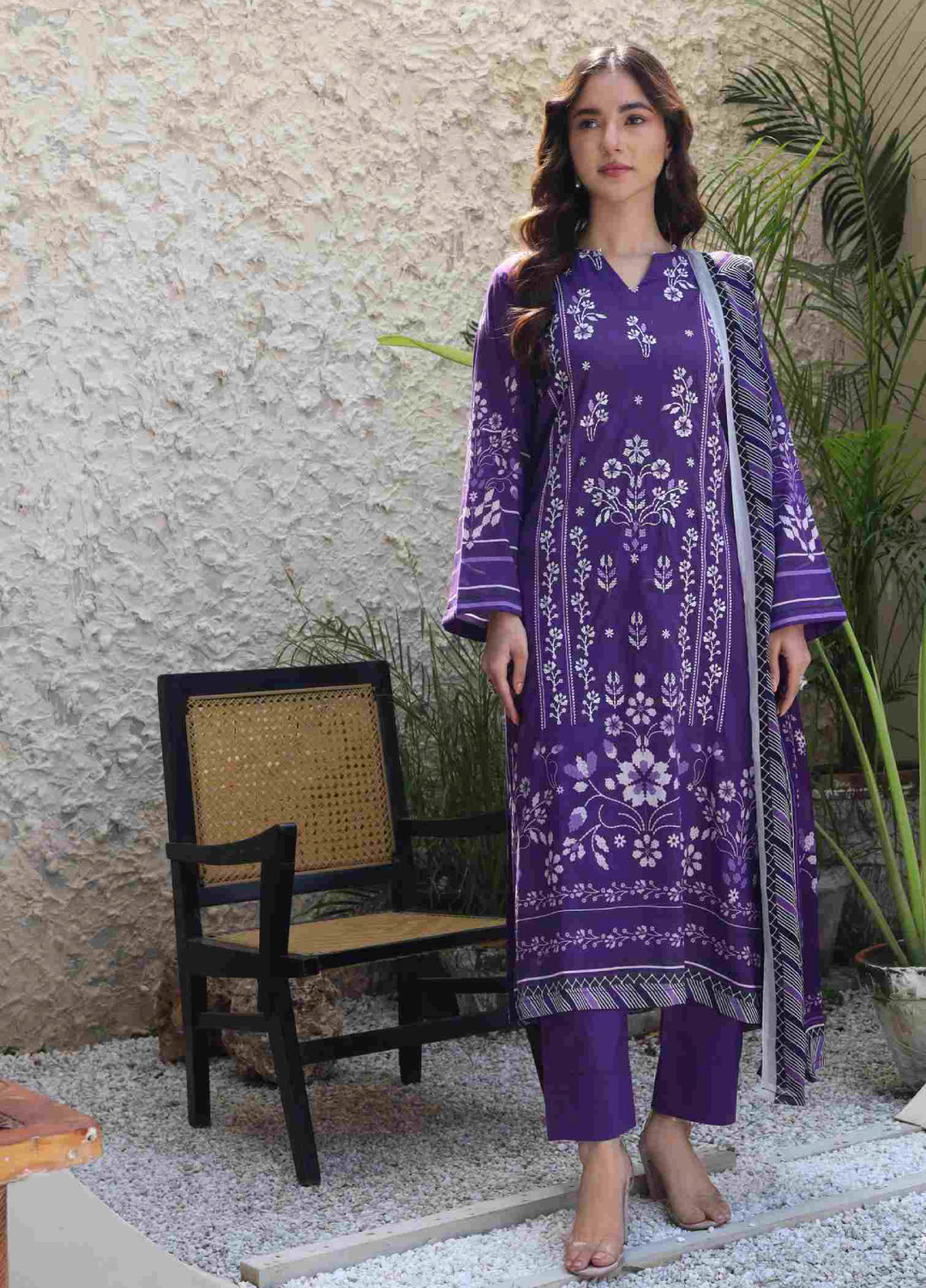 Kotor by Rashid Textiles Unstitched Embroidered Lawn 3 Piece Suit RT26ULK 9138 - Casual Collection