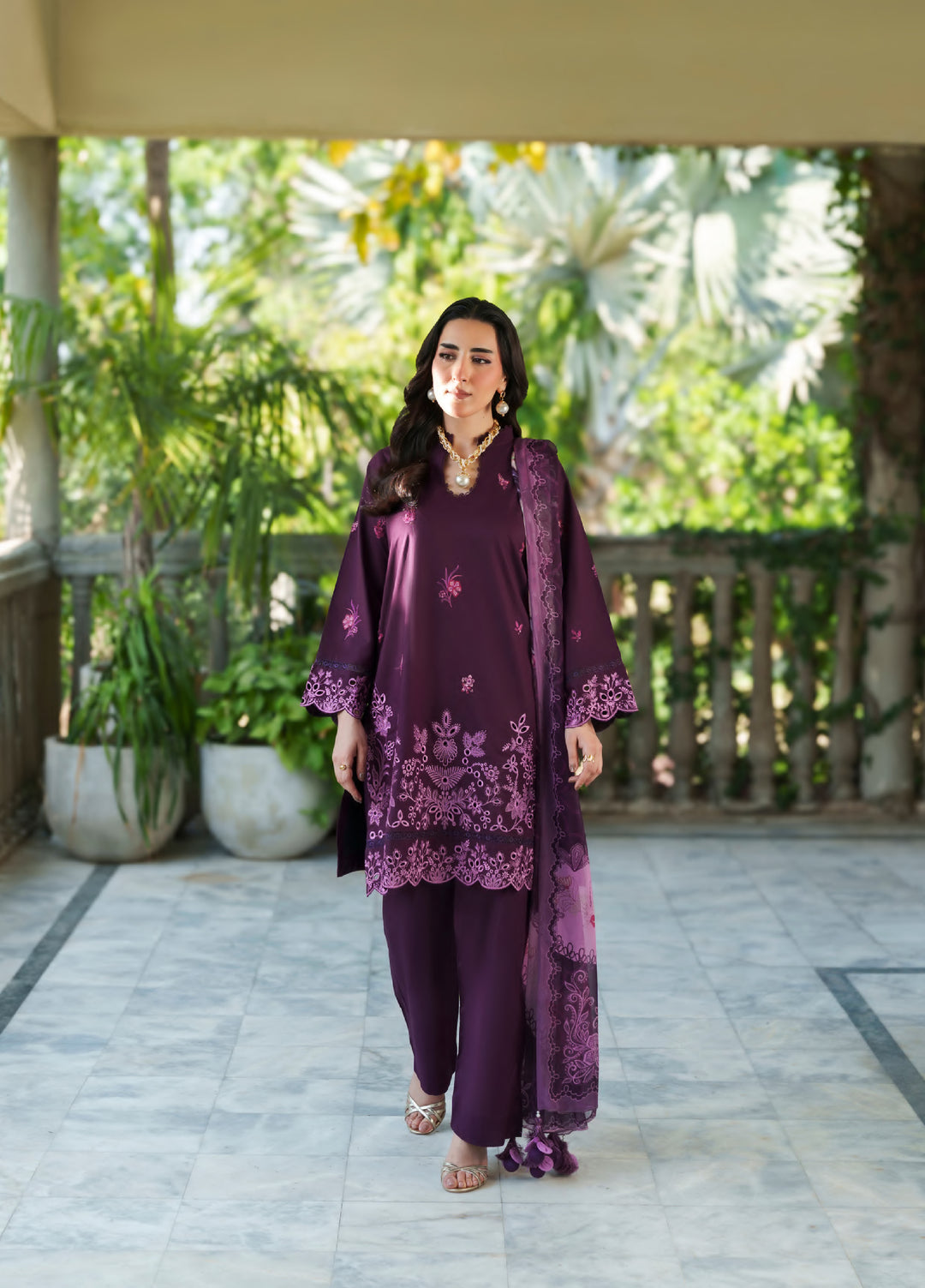 Golden Enara by Rashid Textiles Unstitched Embroidered Lawn 3 Piece Suit RT26ULG 3709 - Casual Collection