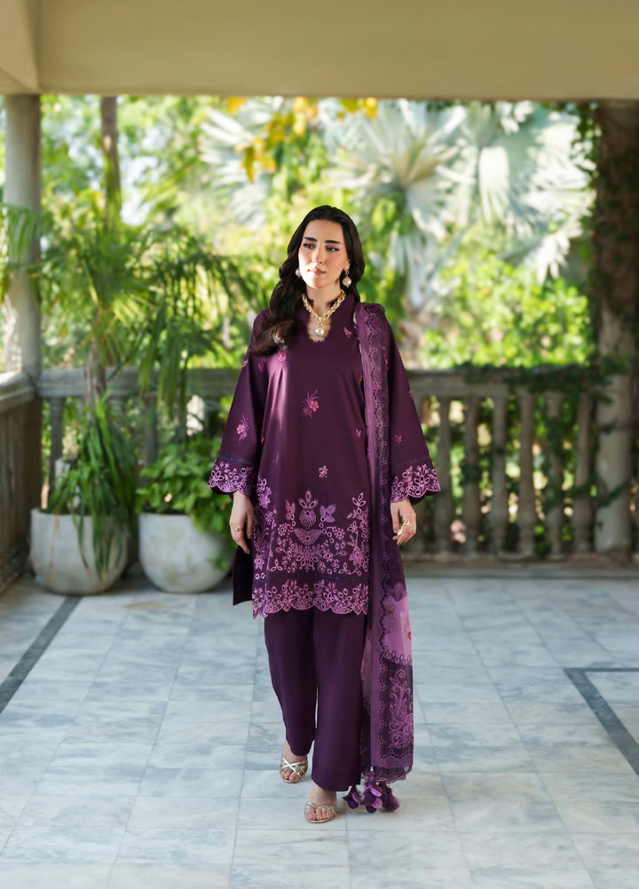 Golden Enara by Rashid Textiles Unstitched Embroidered Lawn 3 Piece Suit RT26ULG 3709 - Casual Collection