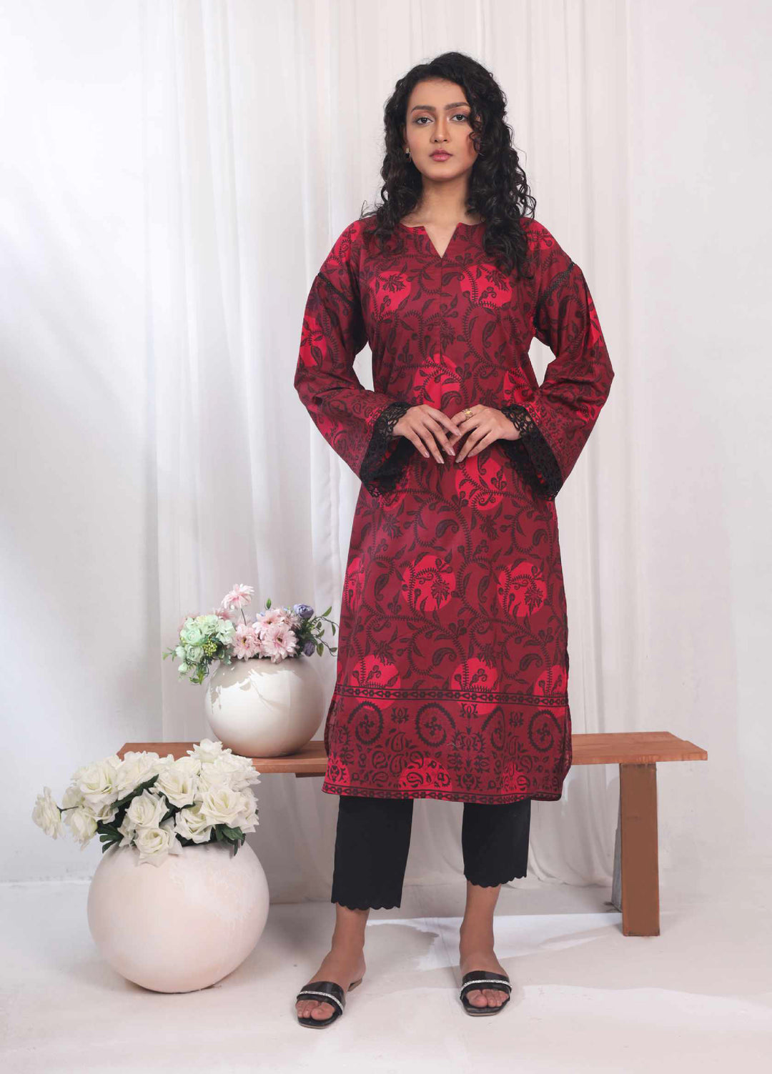 Kamyab Kurti by Rashid Textiles Unstitched Printed Lawn 1 Piece Suit RT26ULK 8756 - Casual Collection