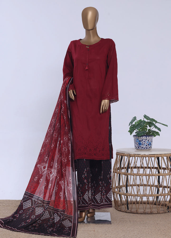 HZ Textiles RTW Embroidered Cross Hatch 3 Piece Suit HZ26PCL Sbe-3P-082 - Casual Collection