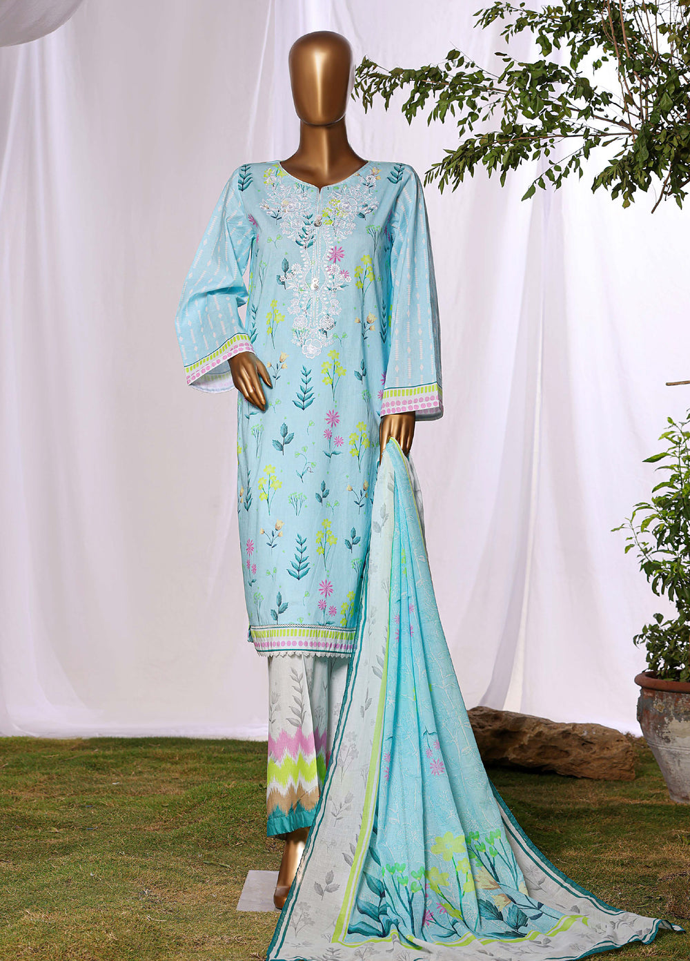 Daily Wear by HZ Textiles RTW Embroidered Lawn 3 Piece Suit HZ26PDW CPE-3P-050 - Casual Collection