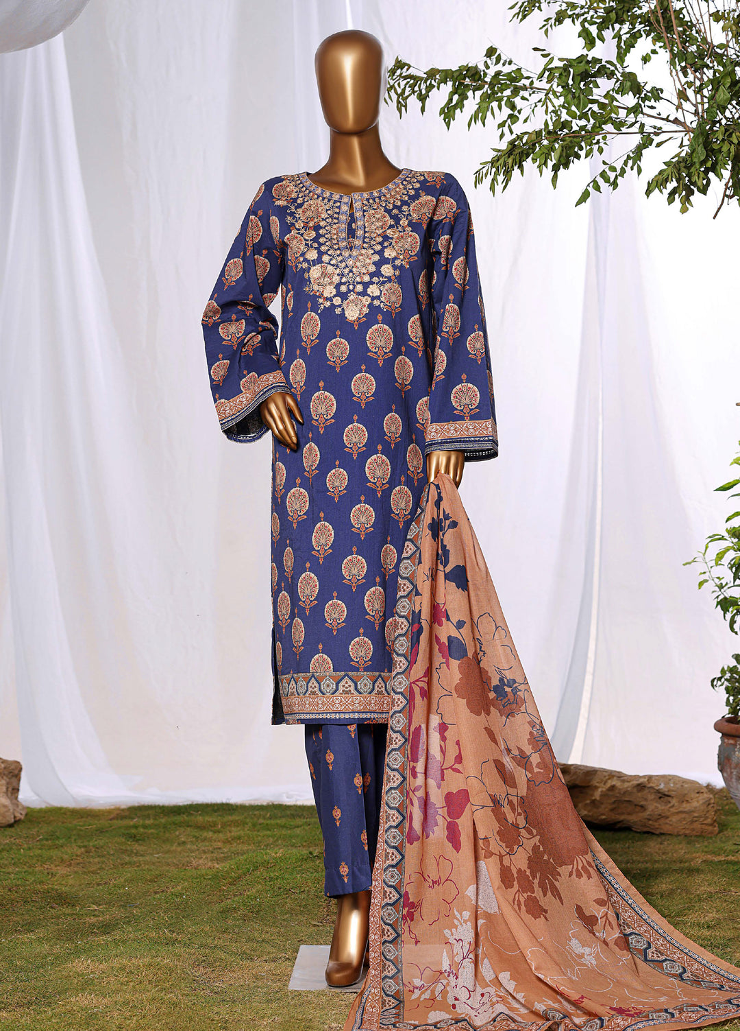 Daily Wear by HZ Textiles RTW Embroidered Lawn 3 Piece Suit HZ26PDW CPE-3P-048 - Casual Collection