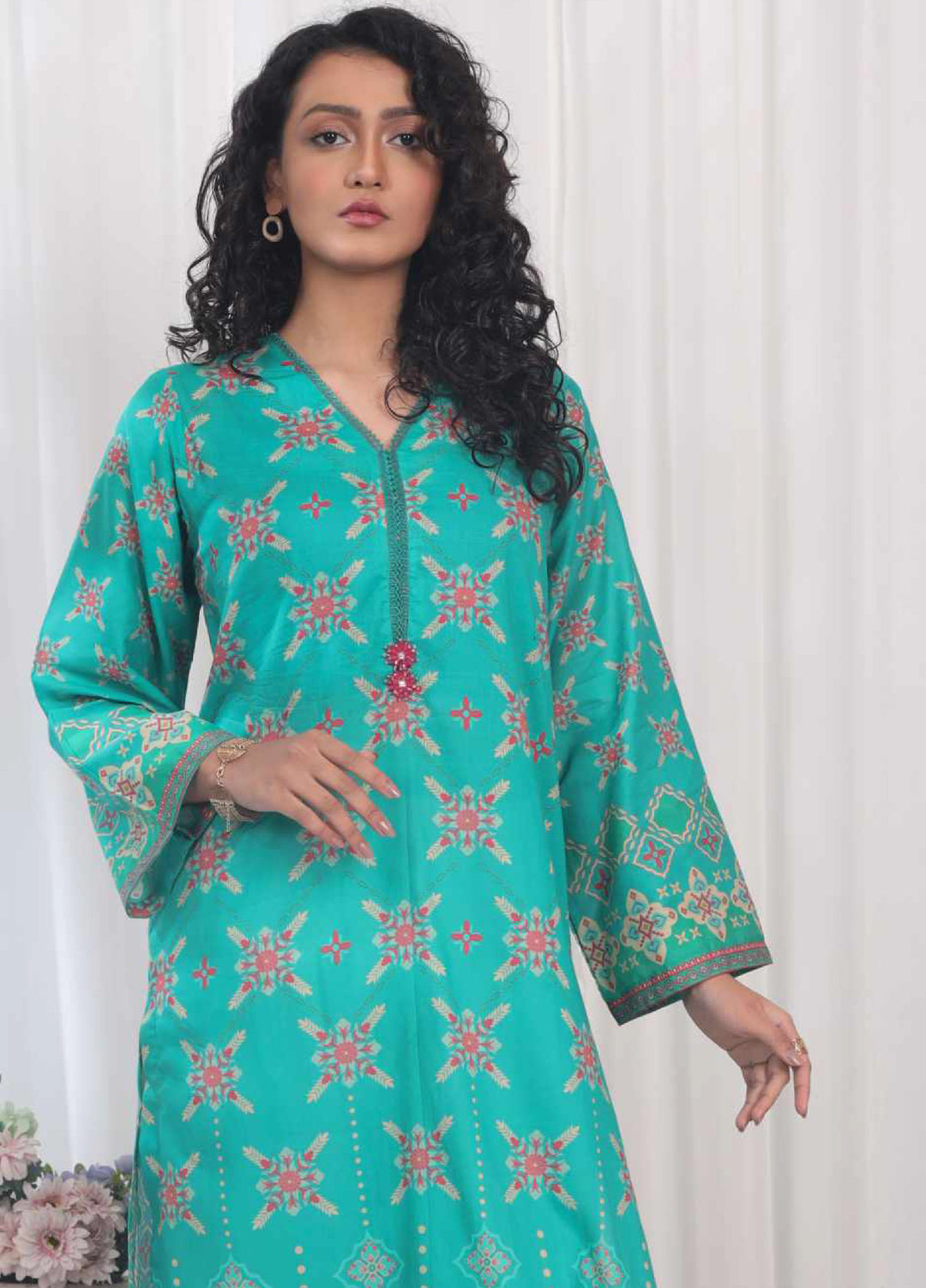 Kamyab Kurti by Rashid Textiles Unstitched Printed Lawn 1 Piece Suit RT26ULK 8757 - Casual Collection