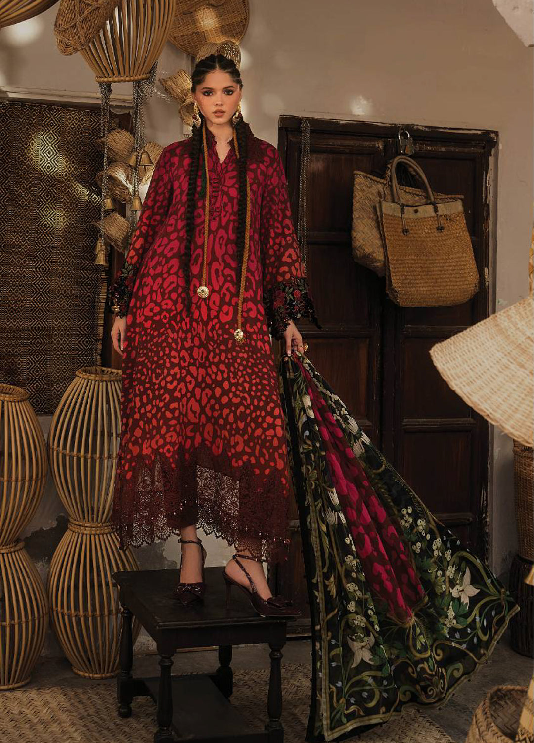 M Prints by Maria B Unstitched Printed Linen 3 Piece Suit MB26UPC 1A - Casual Collection