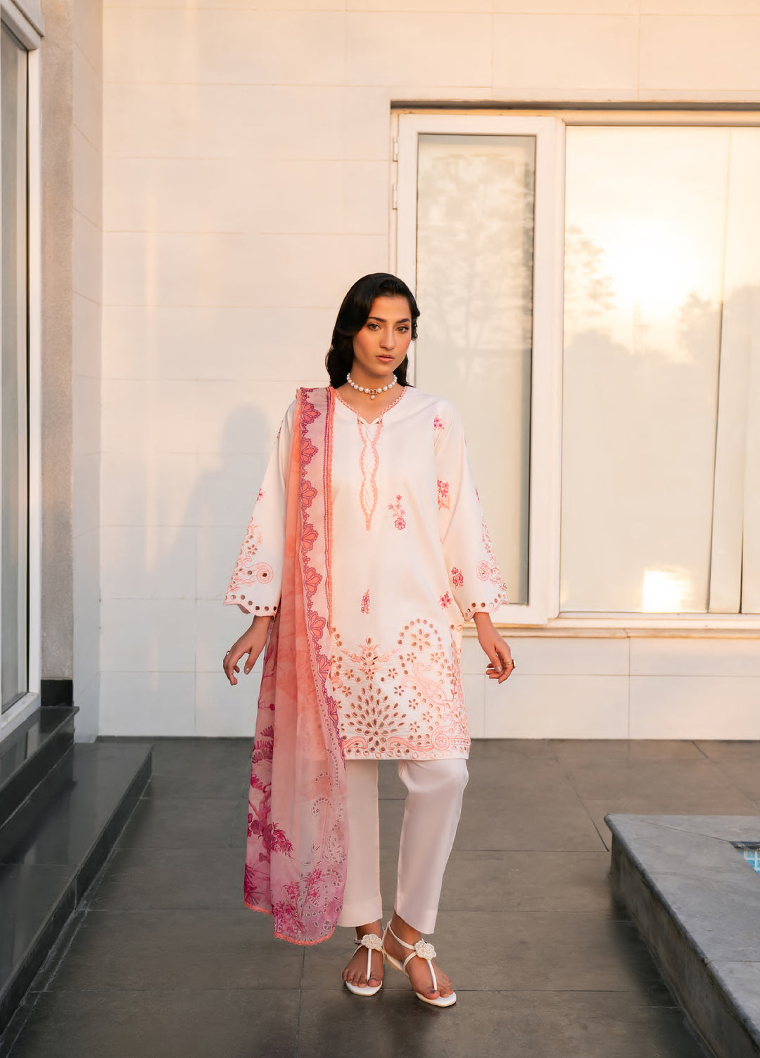 Ekiya by Rashid Textiles Unstitched Embroidered Lawn 3 Piece Suit RT26ULE 3767 - Casual Collection