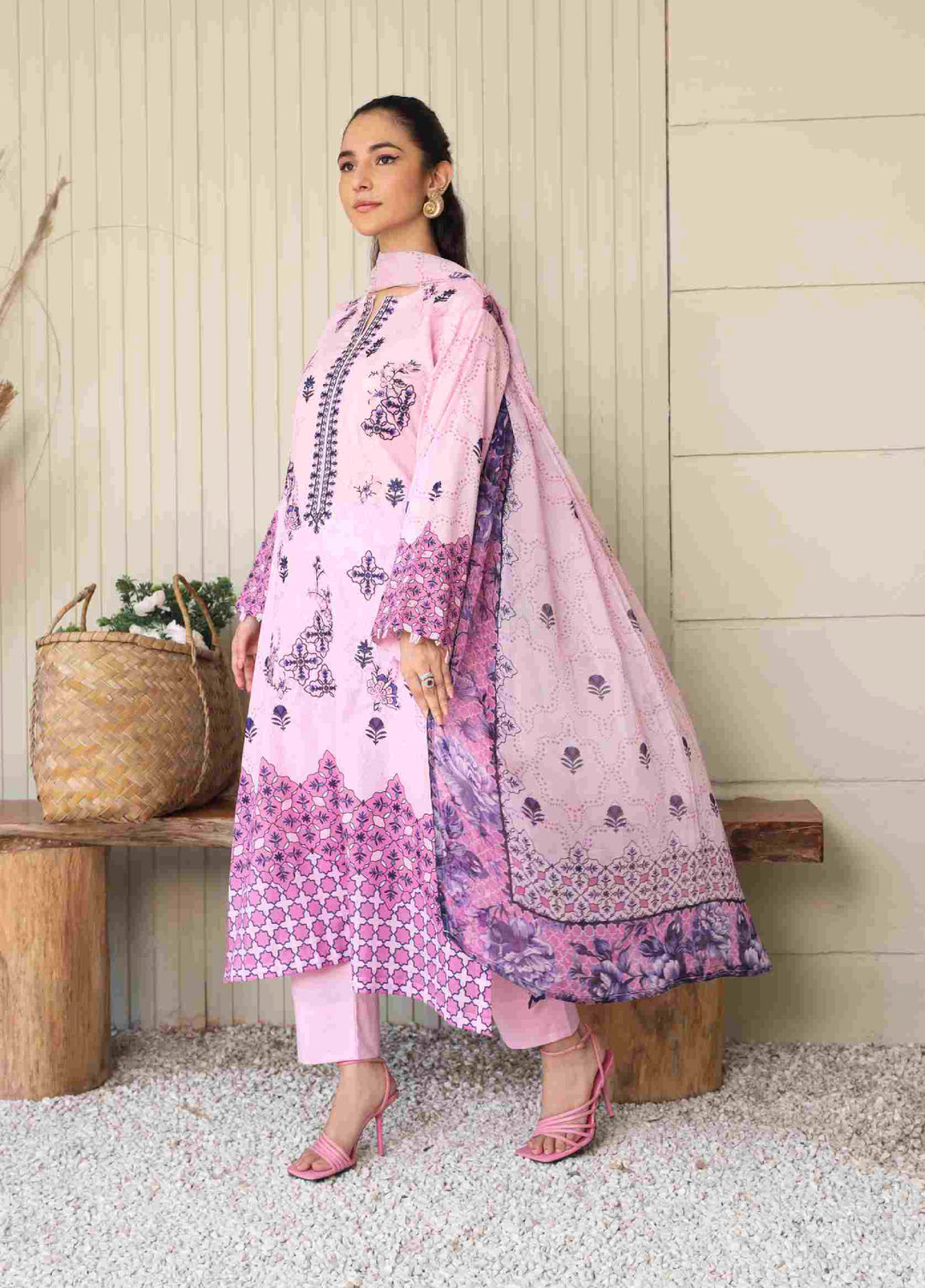 Kotor by Rashid Textiles Unstitched Embroidered Lawn 3 Piece Suit RT26ULK 9131 - Casual Collection