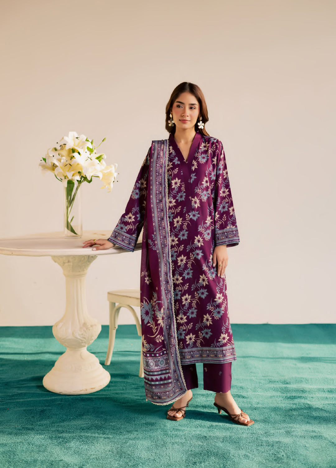 Print Diary by Rashid Textiles Unstitched Printed Lawn 3 Piece Suit RT26UPG 3780 - Casual Collection