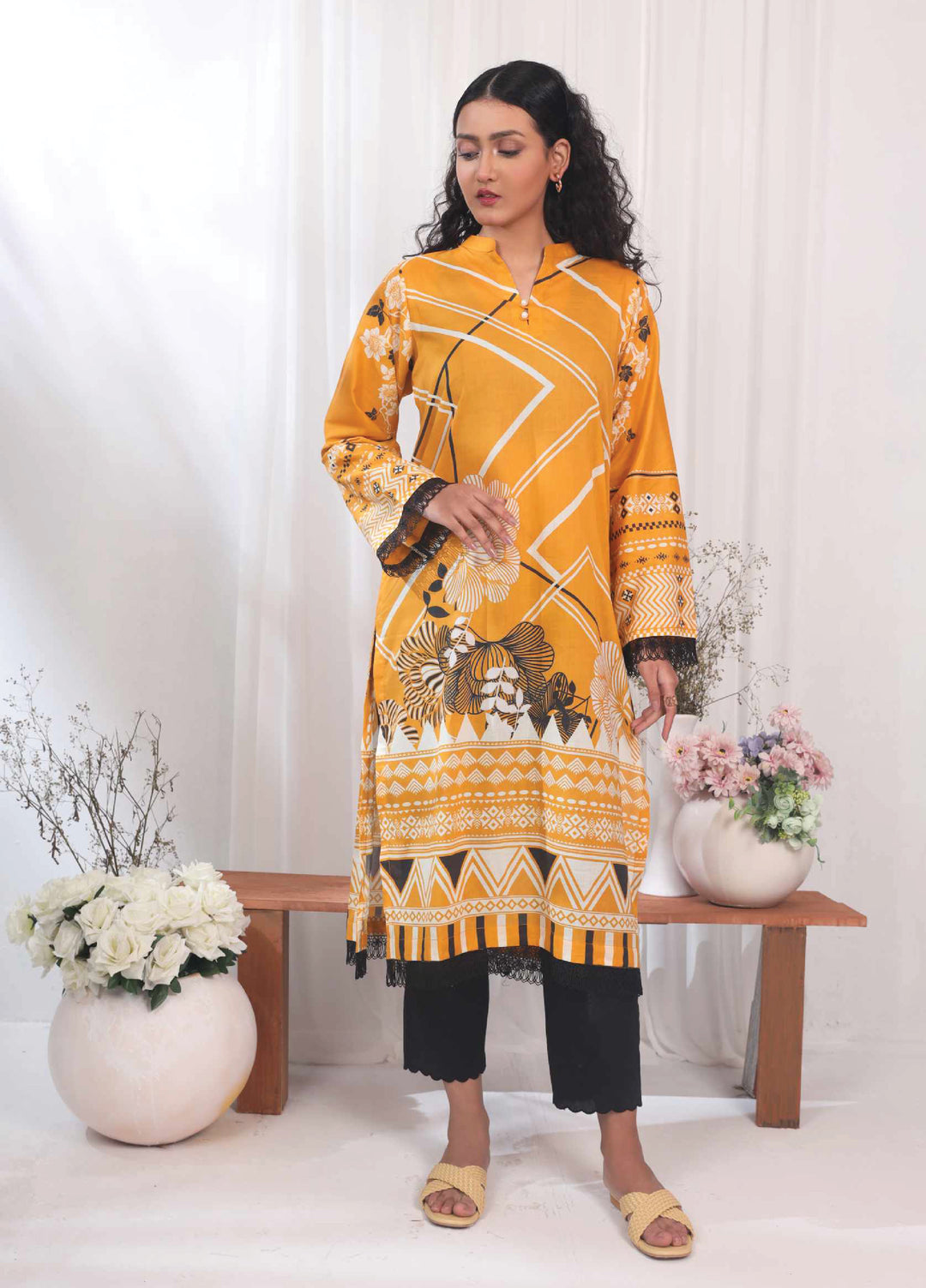 Kamyab Kurti by Rashid Textiles Unstitched Printed Lawn 1 Piece Suit RT26ULK 8760 - Casual Collection