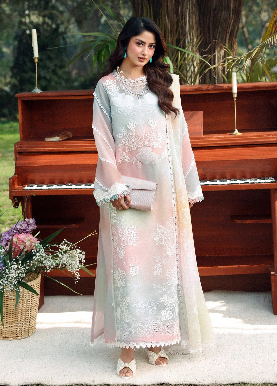 Sable Vogue Unstitched Embroidered Swiss Voile 3 Piece Suit SV26UL SL-04-26 - Summer Collection