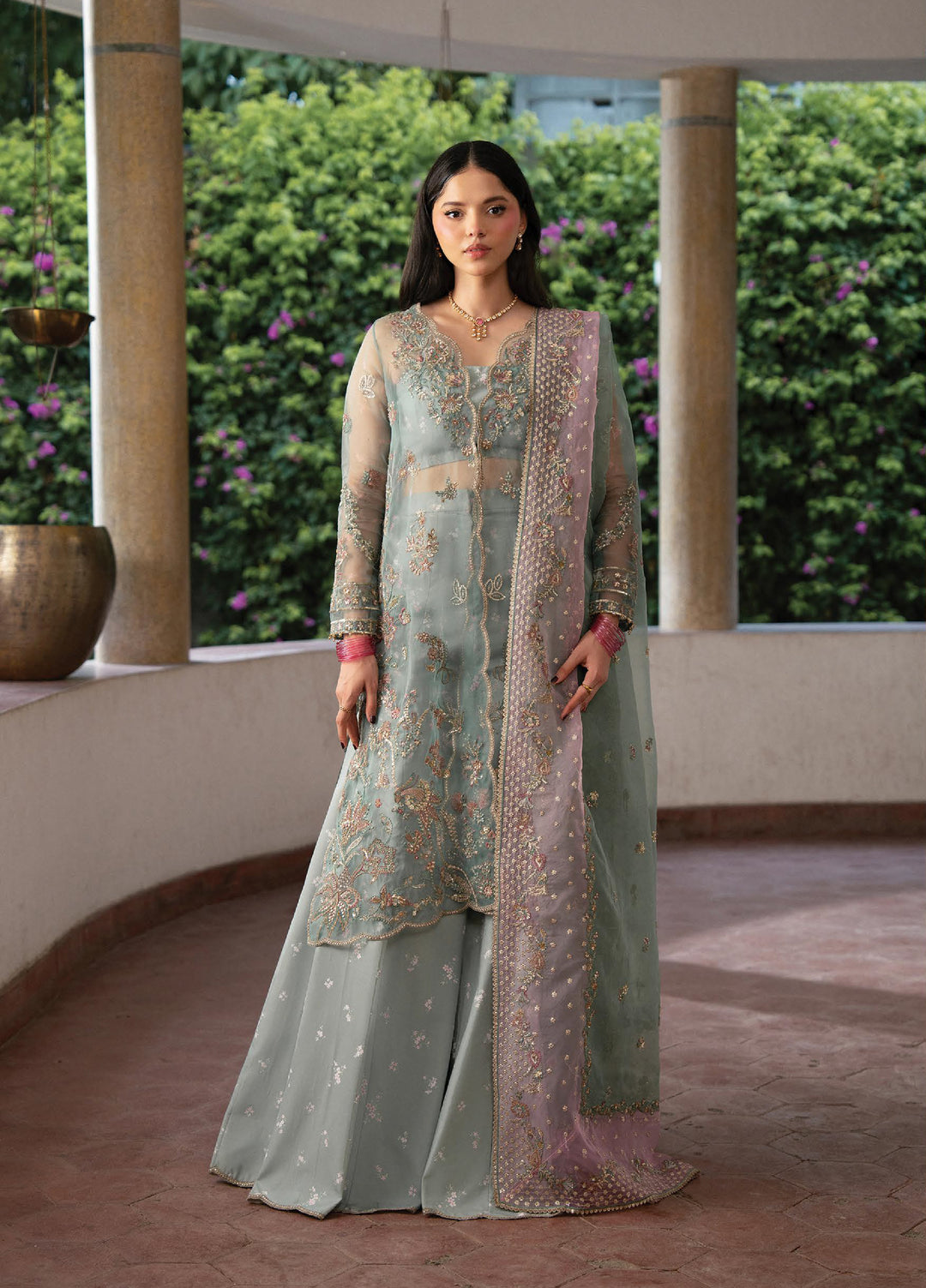 Pehli Nazar by Ayzel Unstitched Embroidered Organza 3 Piece Suit AAF26UPN Gulshan AYZ-0168 - Wedding Collection