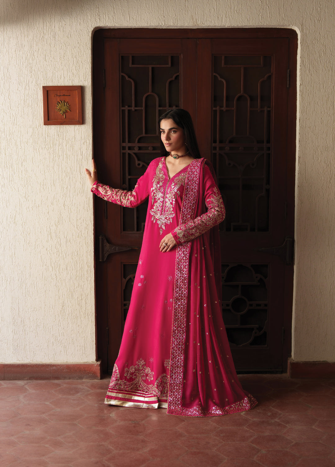 Shagun by Neeshay Unstitched Embroidered Raw Silk 3 Piece Suit NSH26US Parisa - Festive Collection