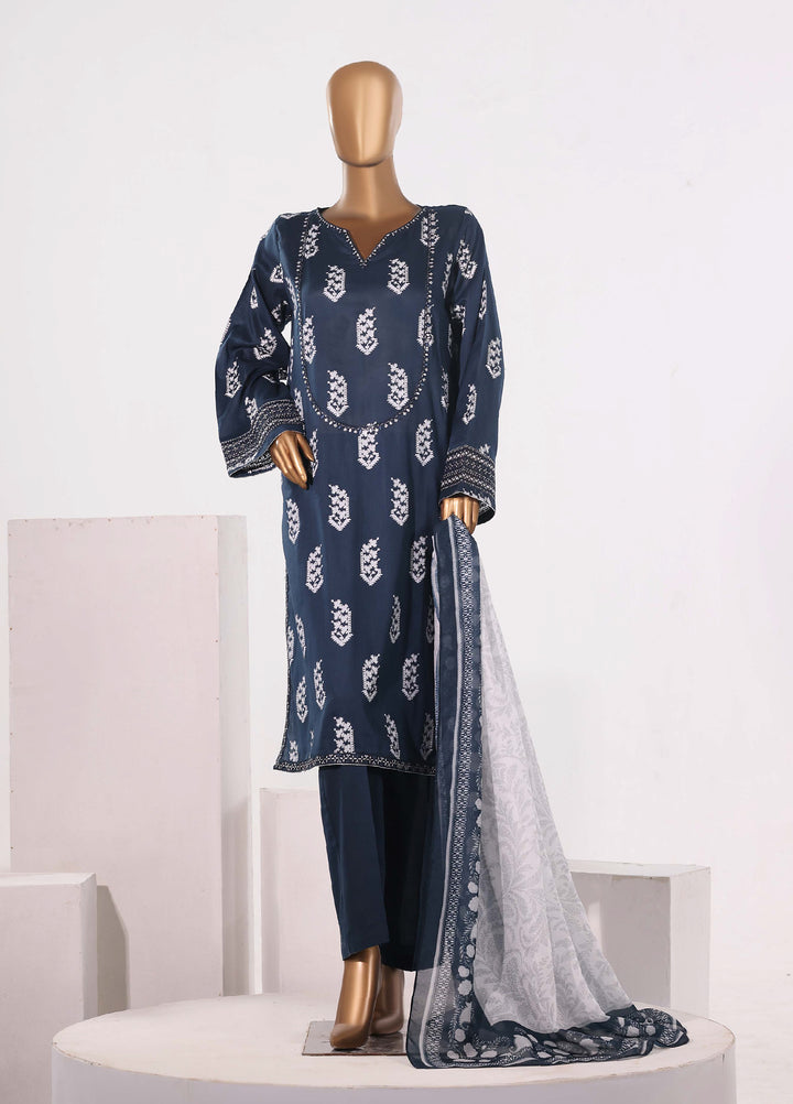 Block and Bloom by HZ Textiles RTW Embroidered Cotton 3 Piece Suit HZ26PCB SBE-002-3P - Casual Collection
