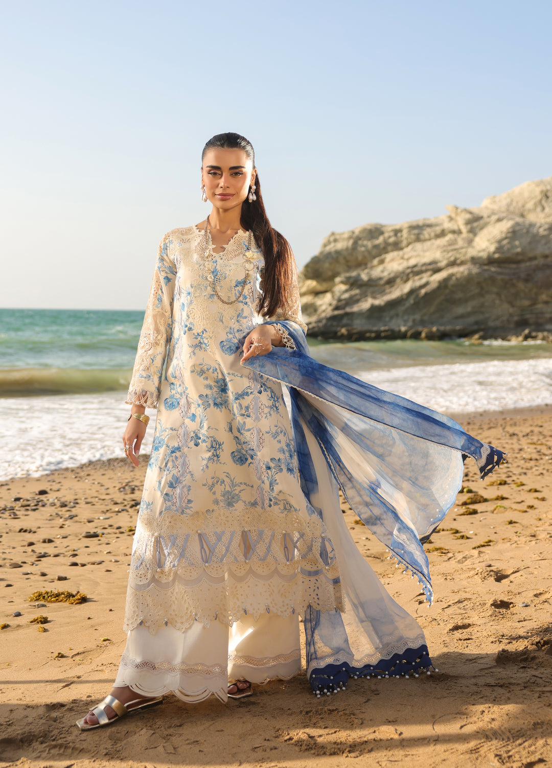 Summer Dream by Manara Unstitched Embroidered Lawn 3 Piece Suit MN26USDL Amalfi-08 - Casual Collection