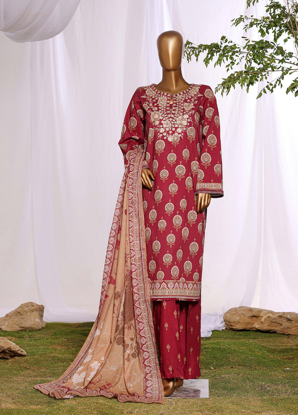Daily Wear by HZ Textiles RTW Embroidered Lawn 3 Piece Suit HZ26PDW CPE-3P-047 - Casual Collection