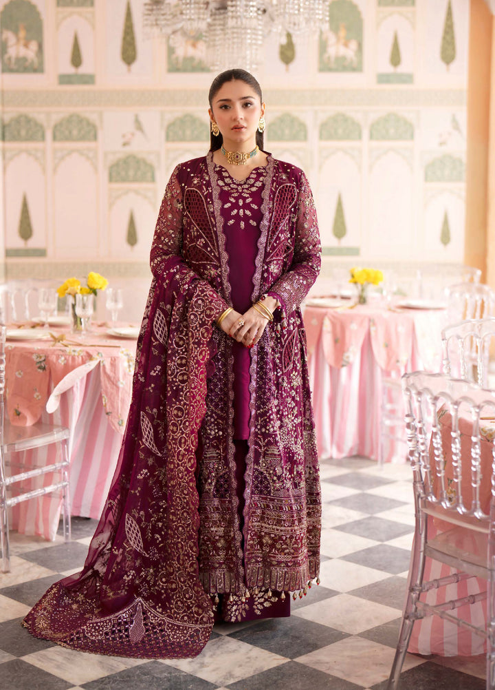 Jhoomro by Nureh Unstitched Embroidered Chiffon 3 Piece Suit NU26UJW NL-97 - Wedding Collection