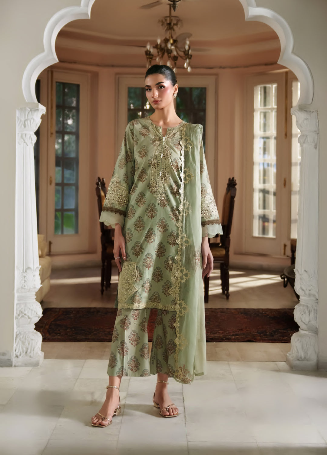 Bloom Enara by Rashid Textiles Unstitched Embroidered Lawn 3 Piece Suit RT26ULB 1009 - Casual Collection