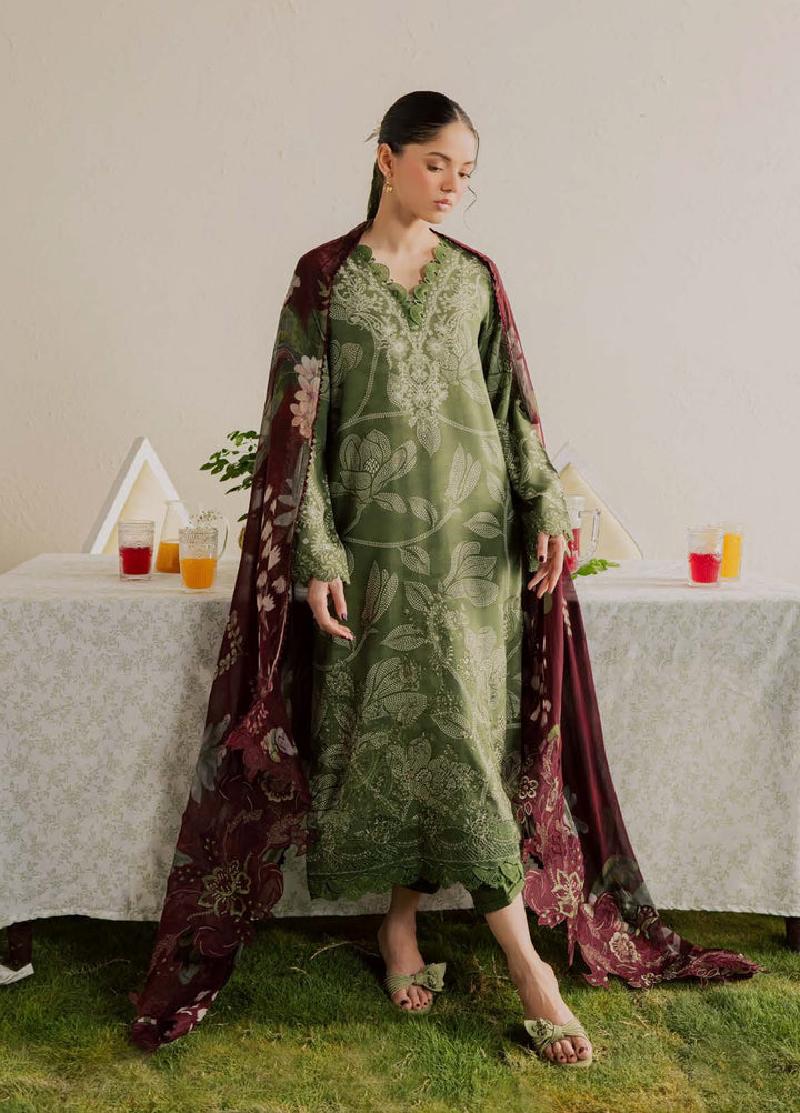 Gardenia by Nureh Unstitched Embroidered Viscose Slub 3 Piece Suit NU26UGV NSG-229 - Casual Collection