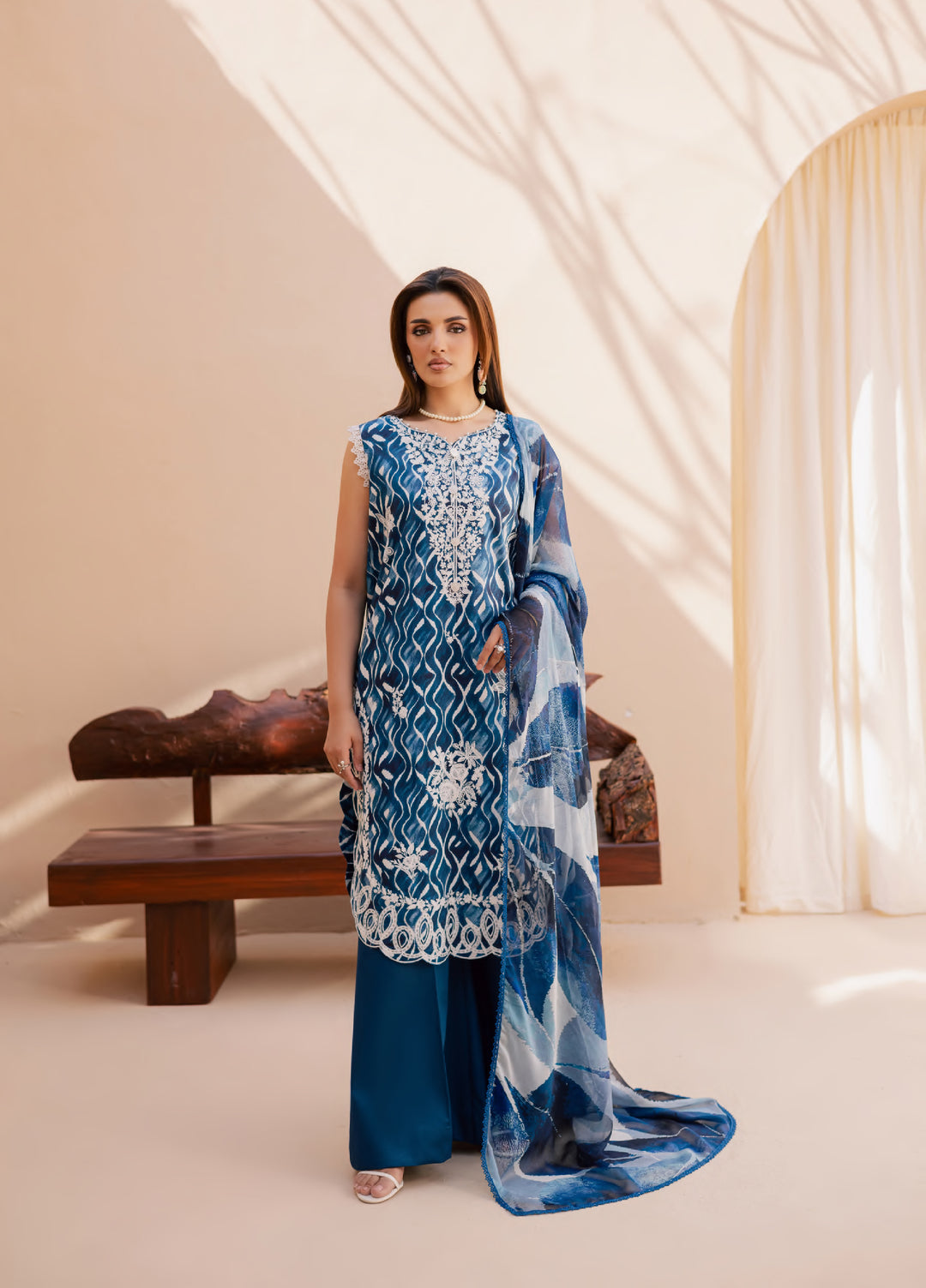 Savoy by Rashid Textiles Unstitched Embroidered Lawn 3 Piece Suit RT26ULS 3734 - Casual Collection