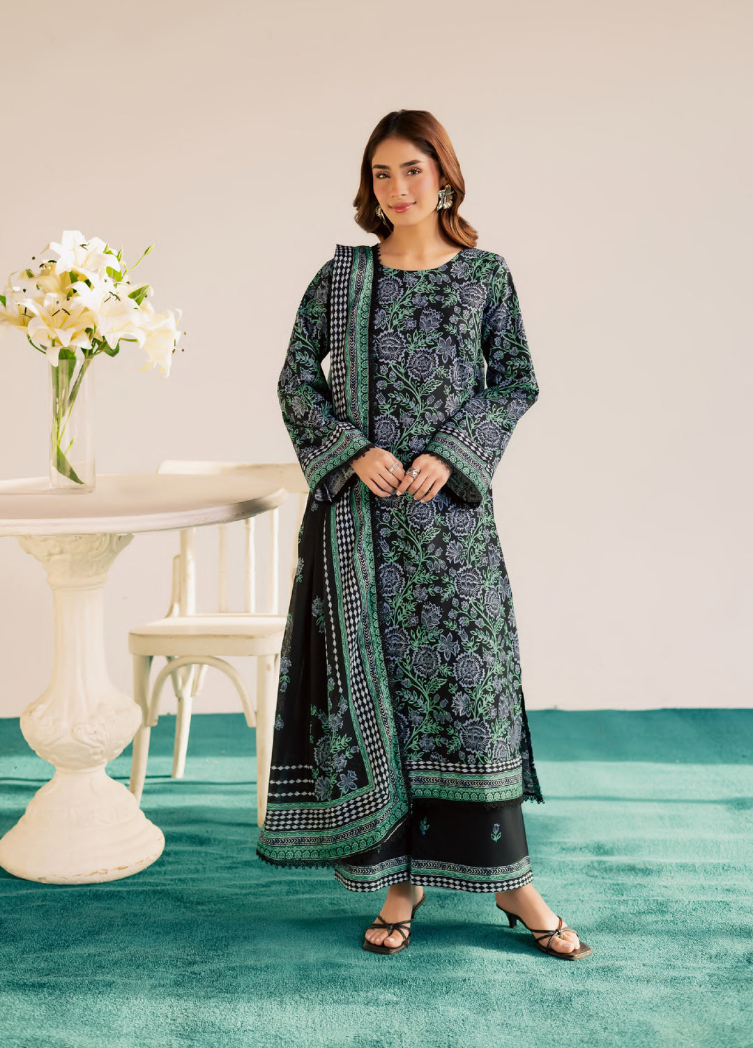 Print Diary by Rashid Textiles Unstitched Printed Lawn 3 Piece Suit RT26UPG 3777 - Casual Collection