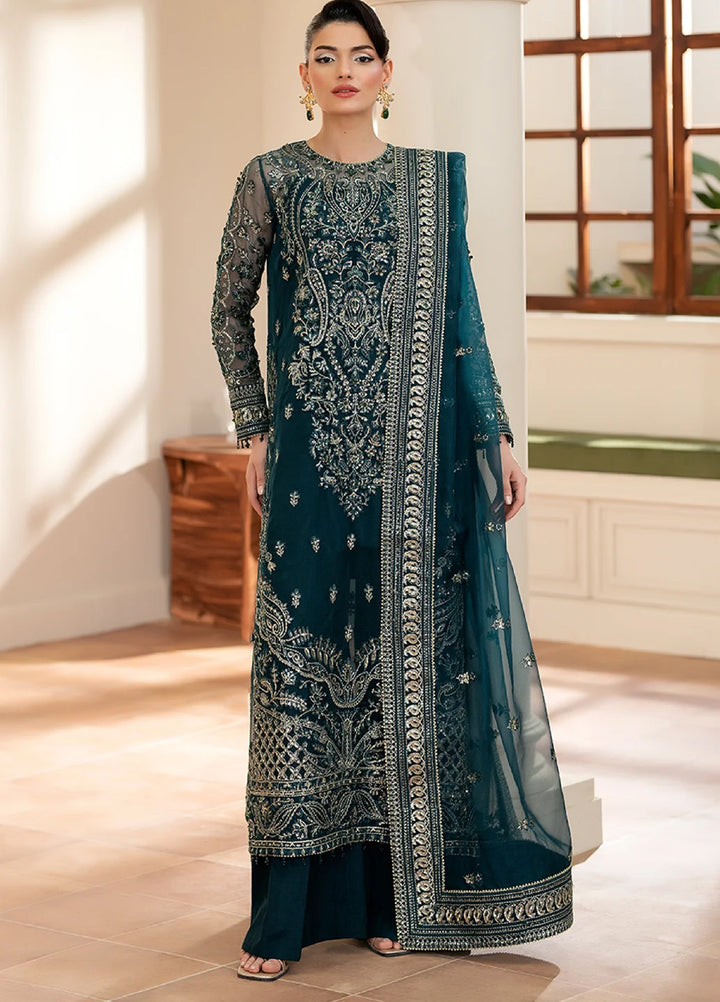 Yashfa RTW Hand Work Organza 4 Piece Suit BAKHTAWAR - Wedding Collection