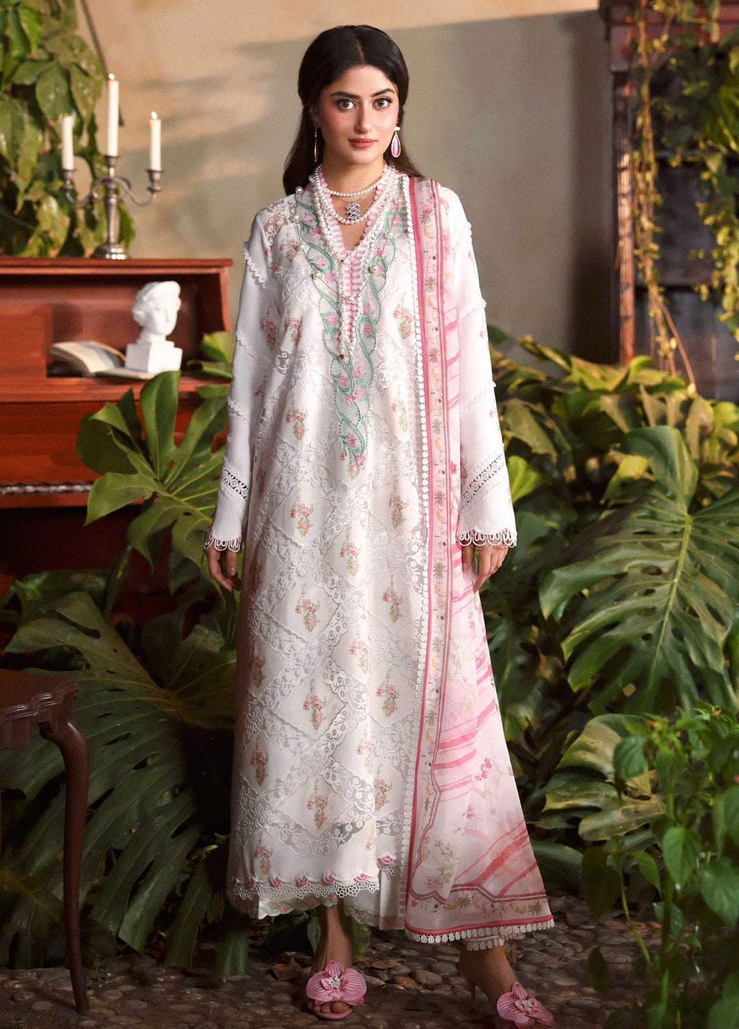 Sable Vogue Unstitched Embroidered Swiss Voile 3 Piece Suit SV26UL SL-07-26 - Summer Collection