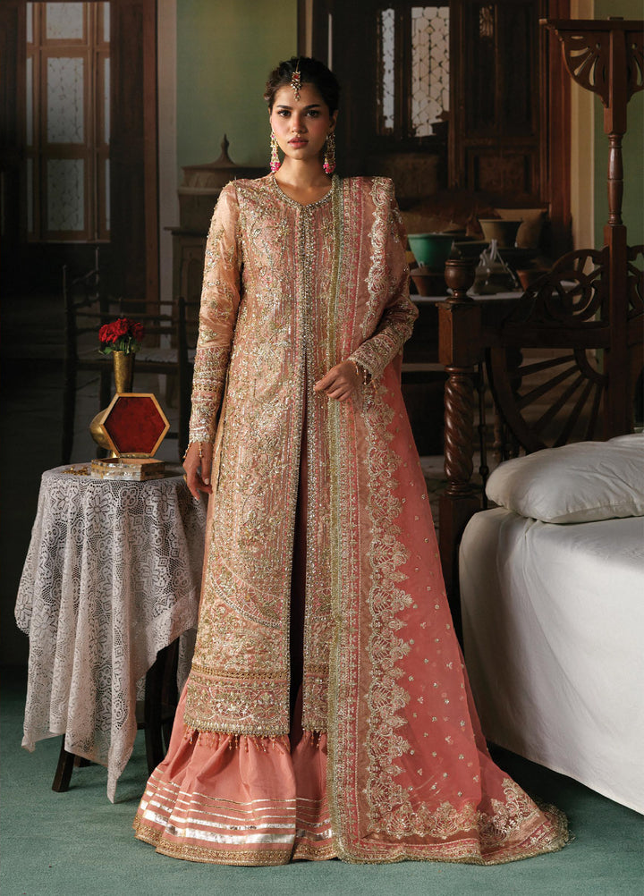 Shehnai by Afrozeh Unstitched Hand work Tissue Zari 3 Piece Suit AF26USW Aabroo AFR-0151 - Wedding Collection