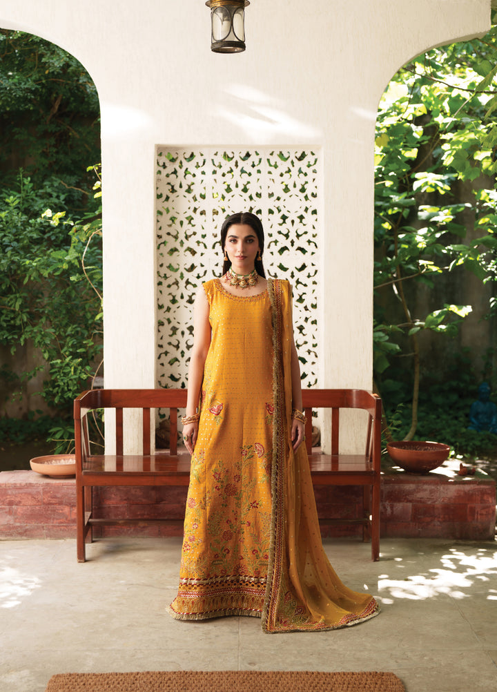 Shagun by Neeshay Unstitched Embroidered Raw Silk 3 Piece Suit NSH26US Zarina - Festive Collection