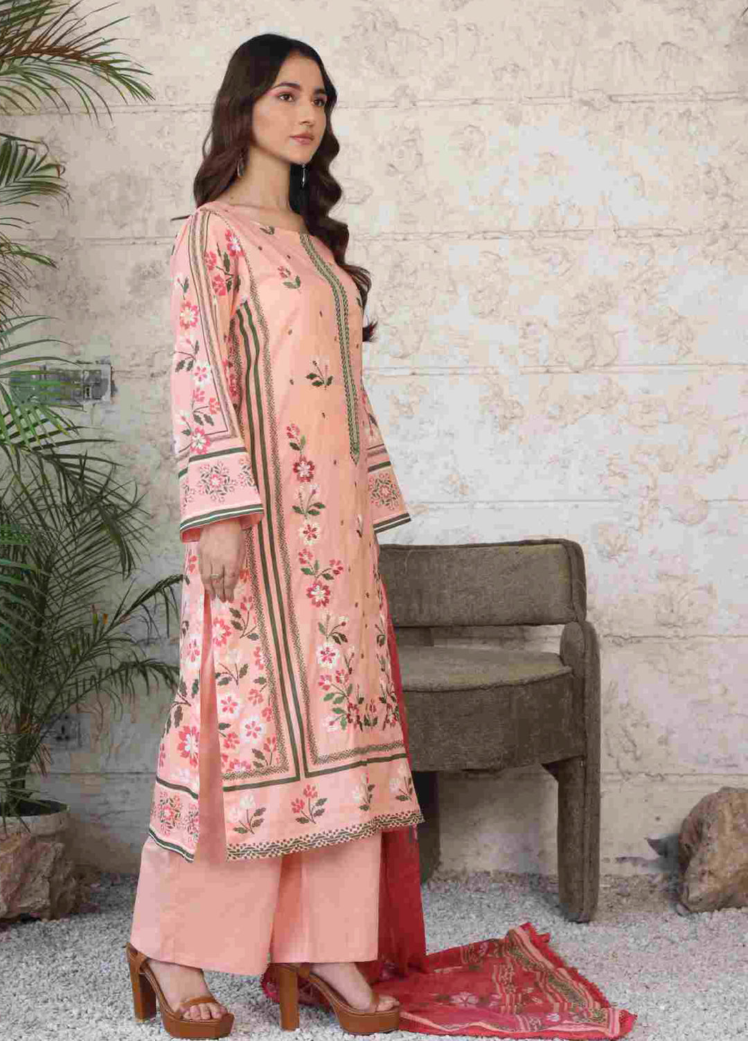 Kotor by Rashid Textiles Unstitched Embroidered Lawn 3 Piece Suit RT26ULK 9132 - Casual Collection