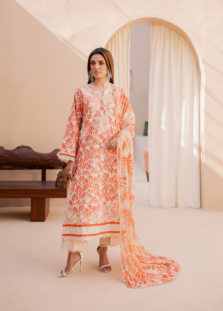 Savoy by Rashid Textiles Unstitched Embroidered Lawn 3 Piece Suit RT26ULS 3732 - Casual Collection