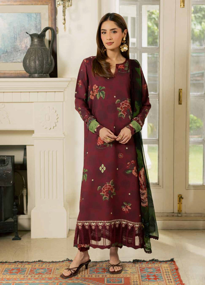 Signature Prints by Nureh Unstitched Printed Viscose Slub 3 Piece Suit NU26UVS SP-212 - Winter Collection