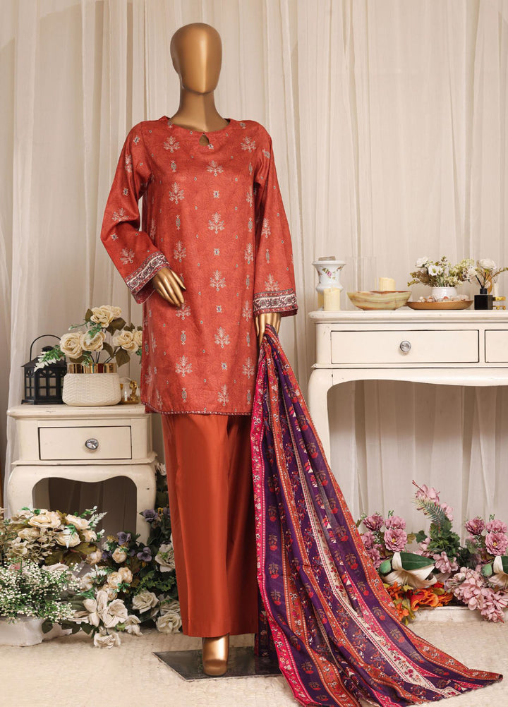HZ Textiles RTW Printed Lawn 3 Piece Suit HZ26PPL LPT-3P-2609 - Casual Collection