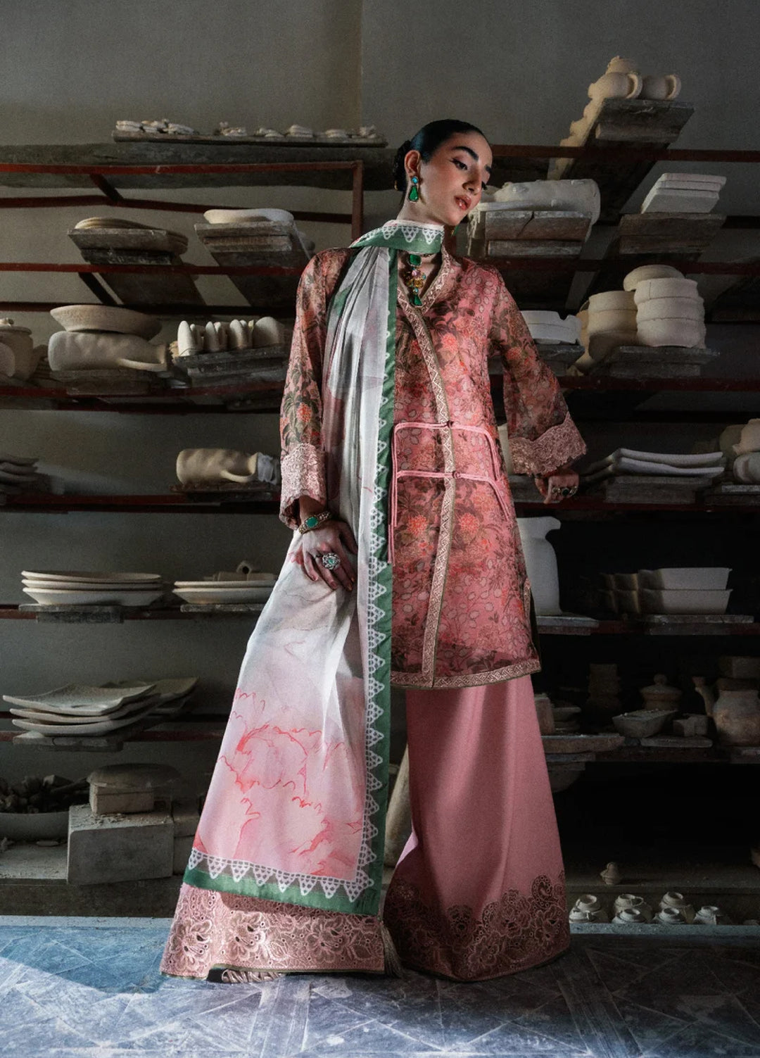 Lady Aik by AIK Atelier Unstitched Embroidered Organza 3 Piece Suit AIK26ULA 09 - Festive Collection
