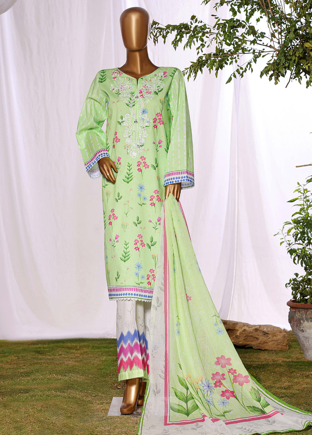 Daily Wear by HZ Textiles RTW Embroidered Lawn 3 Piece Suit HZ26PDW CPE-3P-049 - Casual Collection