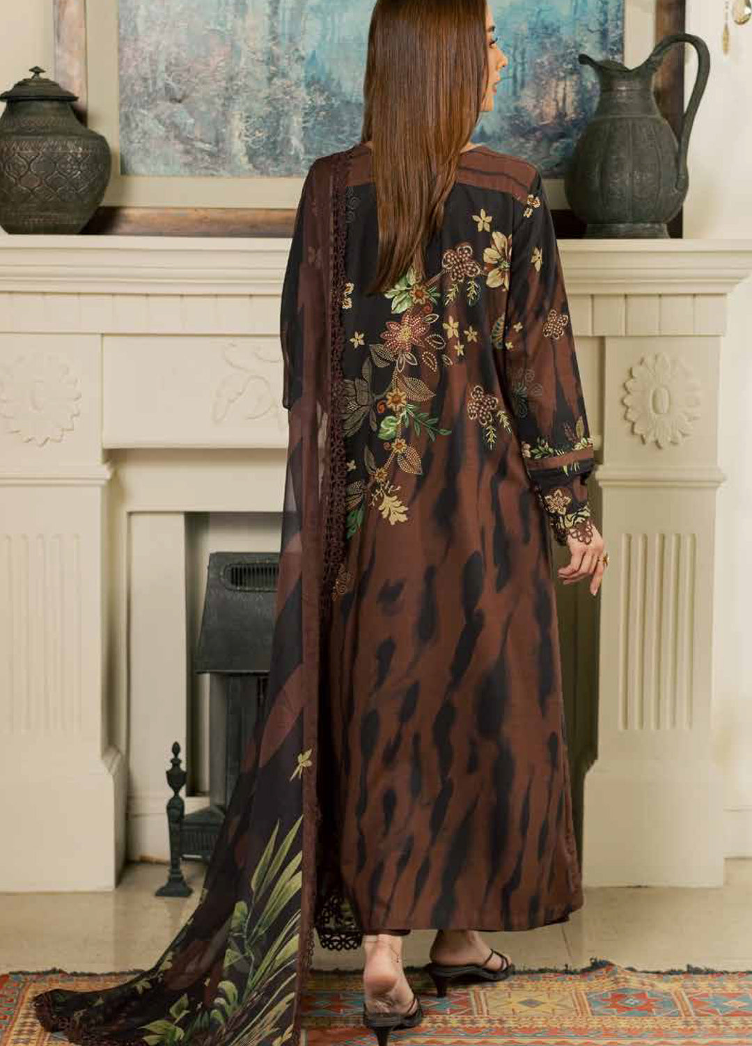 Signature Prints by Nureh Unstitched Printed Viscose Slub 3 Piece Suit NU26UVS SP-214 - Winter Collection
