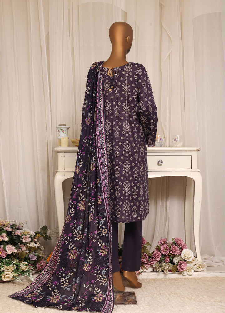 HZ Textiles RTW Printed Lawn 3 Piece Suit HZ26PPL LPT-3P-2612 - Casual Collection