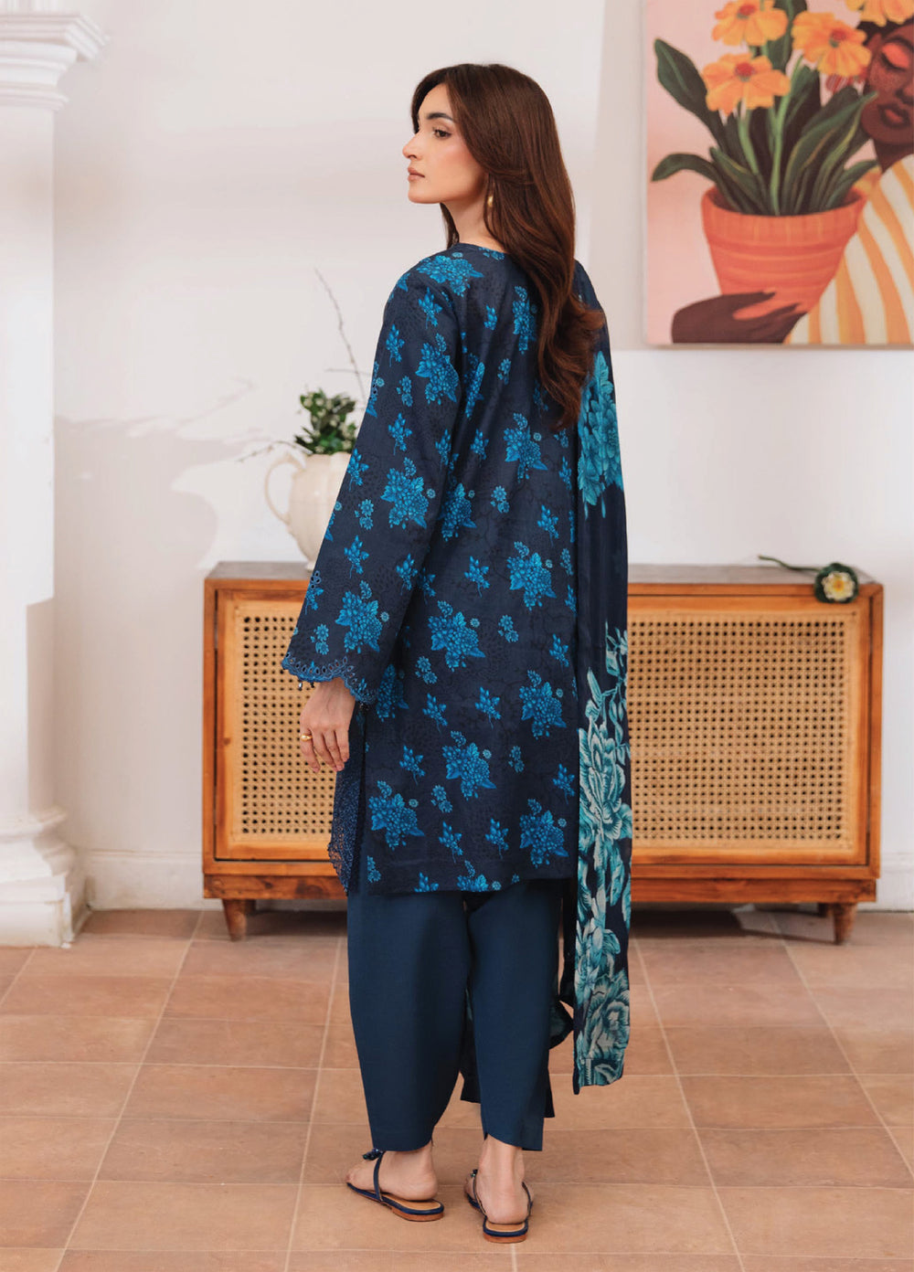 Summer Breeze by Humdum Unstitched Embroidered Lawn 3 Piece Suit HD26ULSB D-02 - Casual Collection