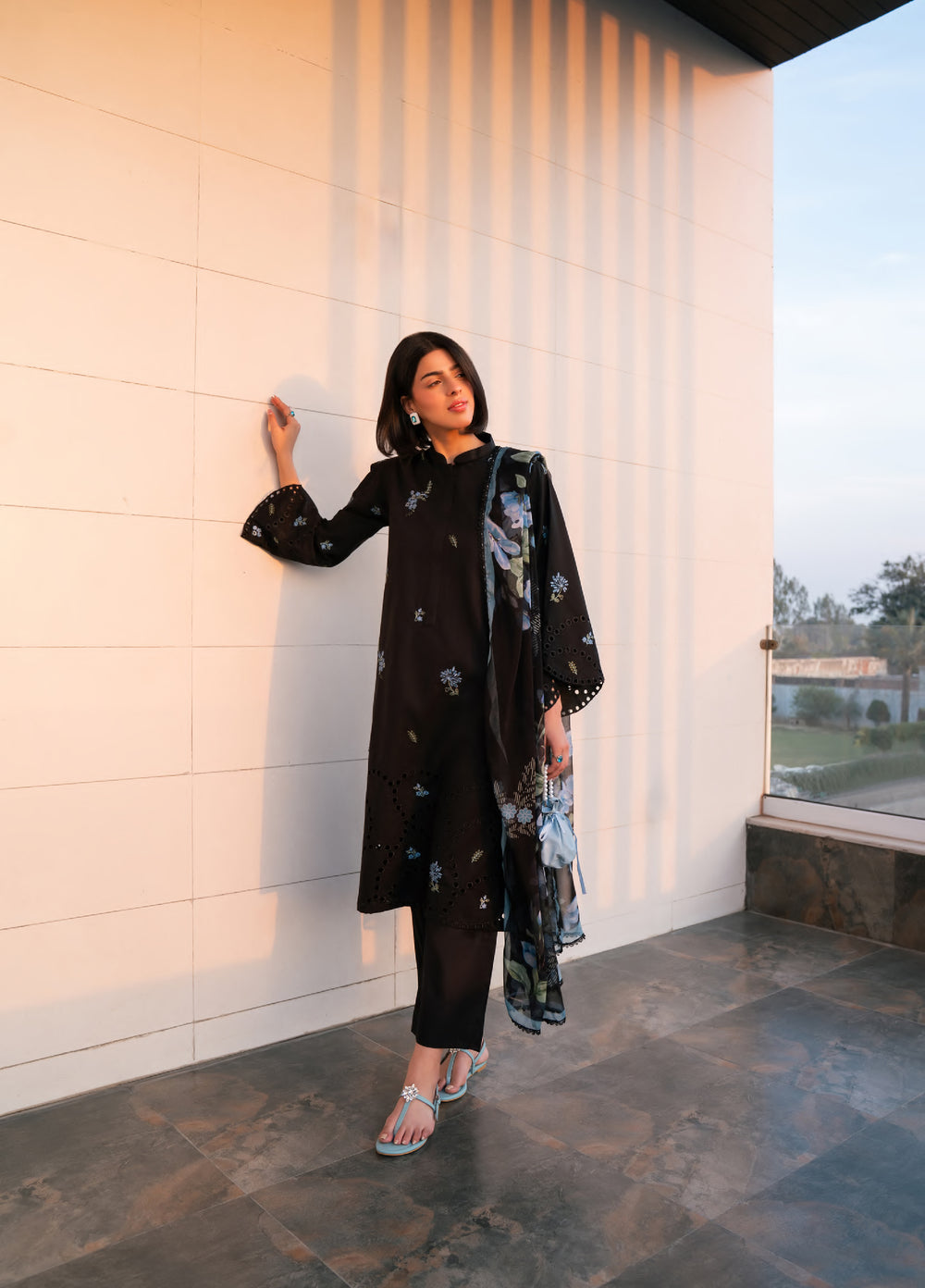 Ekiya by Rashid Textiles Unstitched Embroidered Lawn 3 Piece Suit RT26ULE 3768 - Casual Collection