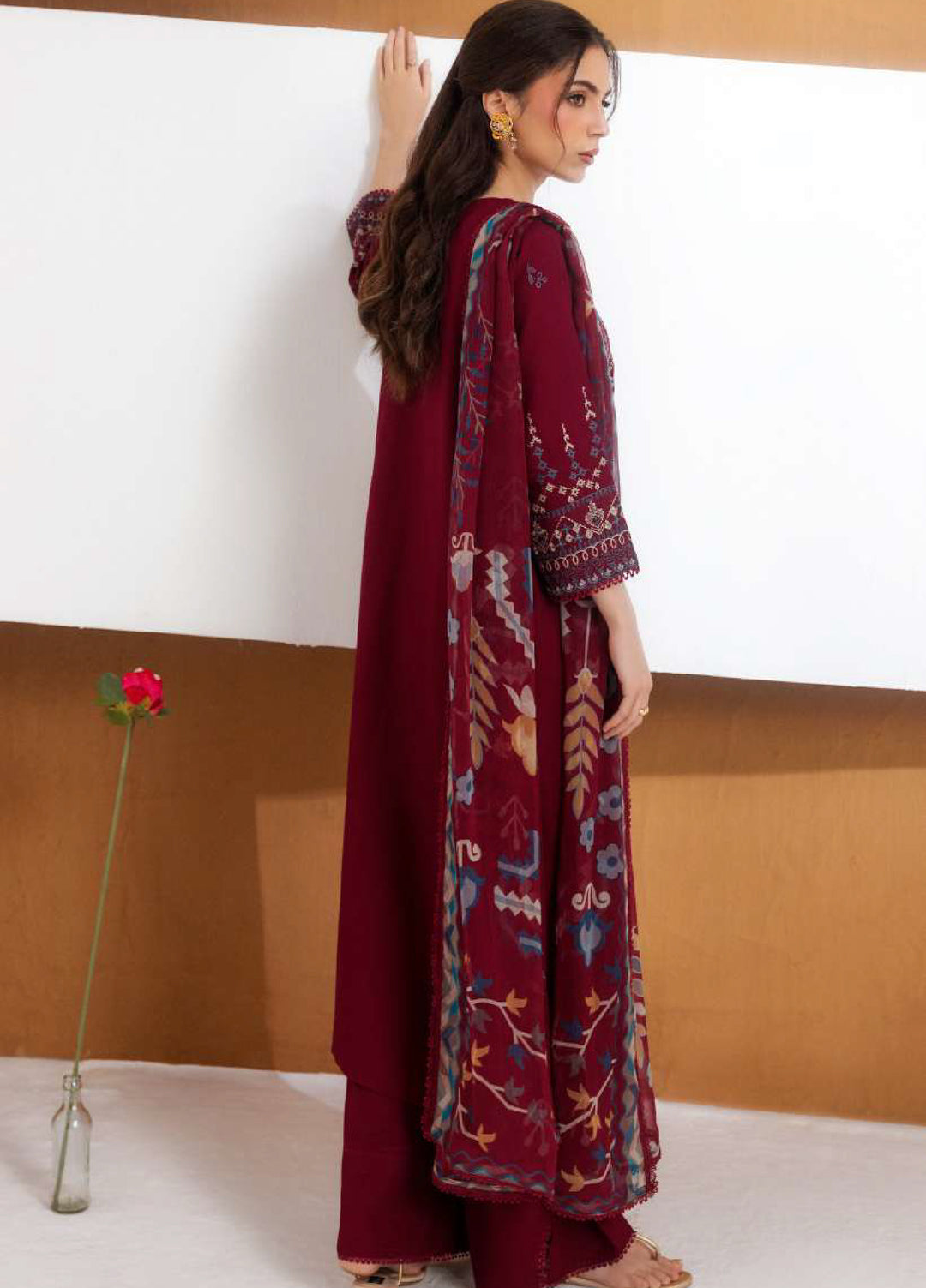 Intermix Zync by Florent Unstitched Embroidered Viscose 3 Piece Suit FL26UIZ FZ-7A - Casual Collection