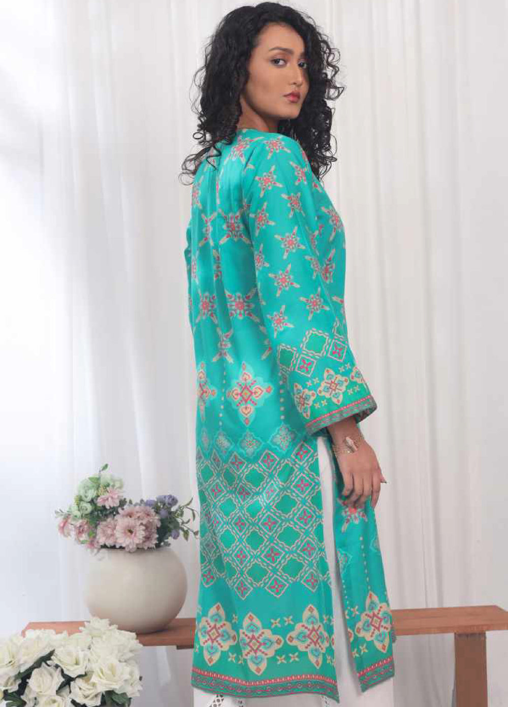 Kamyab Kurti by Rashid Textiles Unstitched Printed Lawn 1 Piece Suit RT26ULK 8757 - Casual Collection