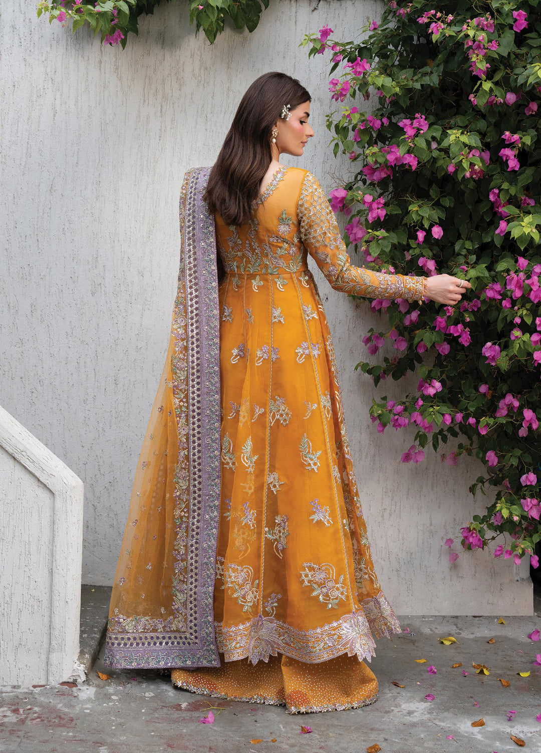 Pehli Nazar by Ayzel Unstitched Embroidered Organza 3 Piece Suit AAF26UPN Zarafshan AYZ-0162 - Wedding Collection
