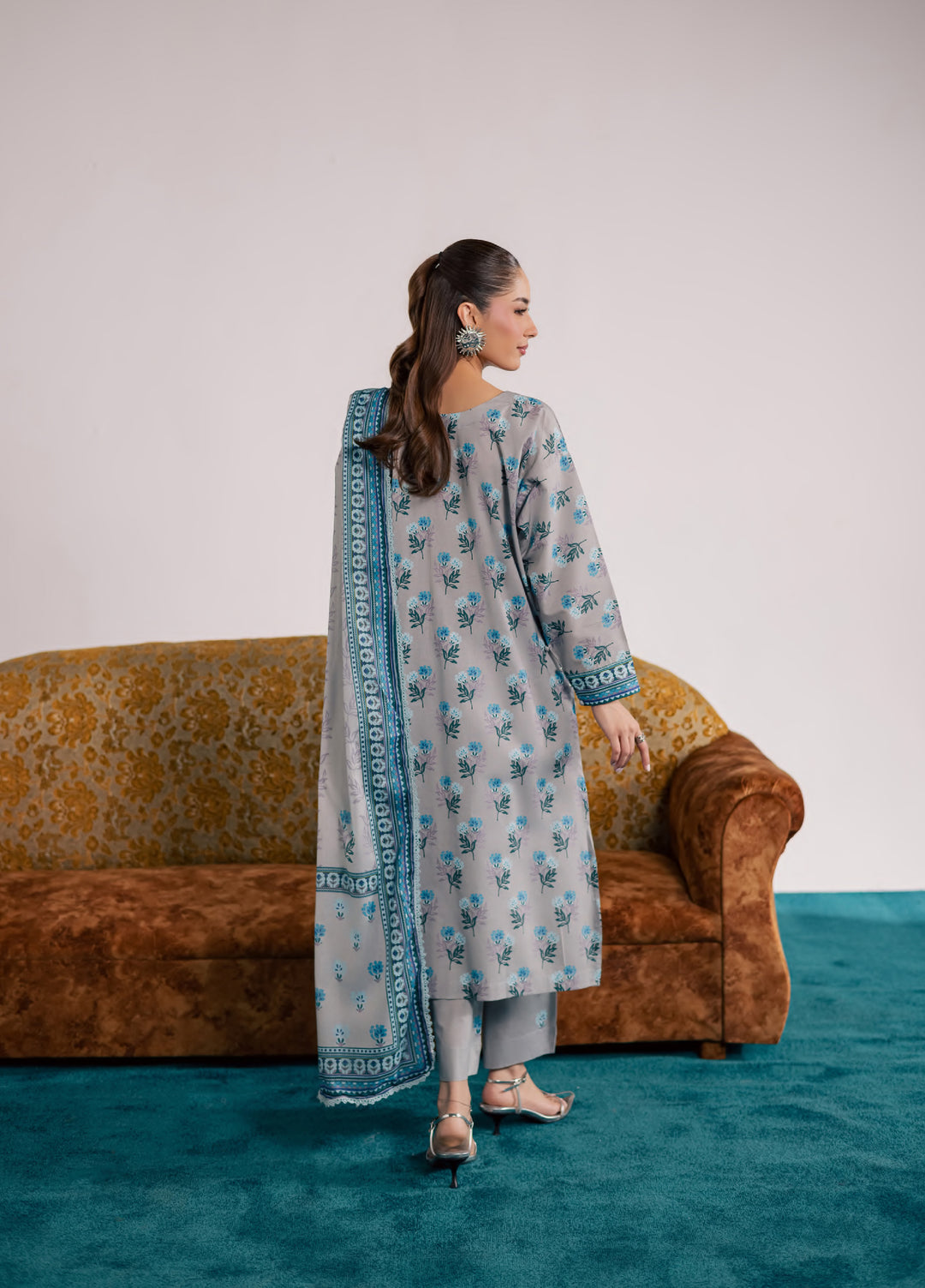 Print Diary by Rashid Textiles Unstitched Printed Lawn 3 Piece Suit RT26UPG 3771 - Casual Collection