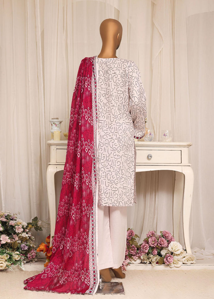 HZ Textiles RTW Printed Lawn 3 Piece Suit HZ26PPL LPT-3P-2611 - Casual Collection