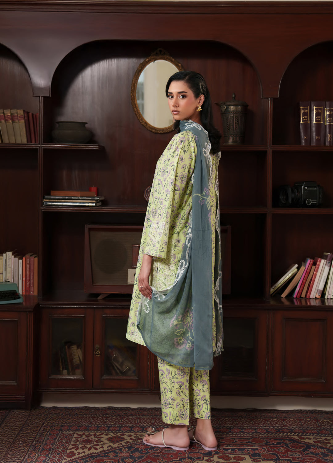 Bloom Enara by Rashid Textiles Unstitched Embroidered Lawn 3 Piece Suit RT26ULB 1005 - Casual Collection