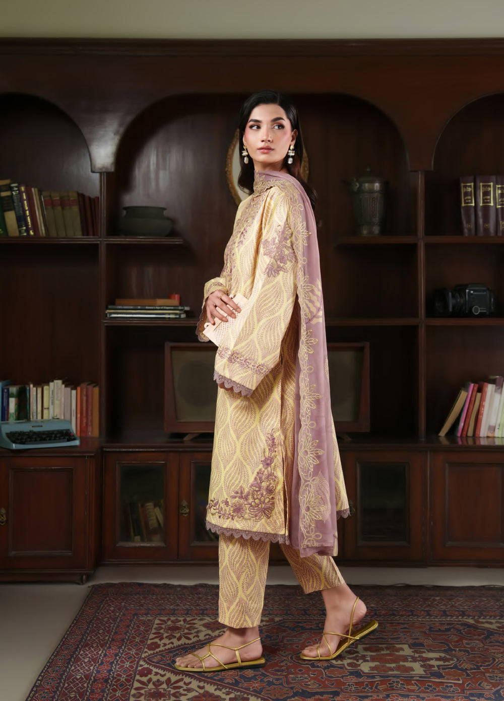Bloom Enara by Rashid Textiles Unstitched Embroidered Lawn 3 Piece Suit RT26ULB 1007 - Casual Collection